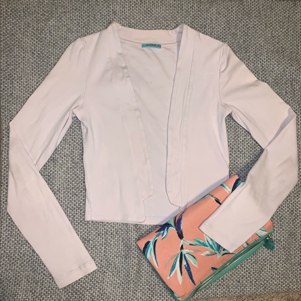 kookai pale pink blazer